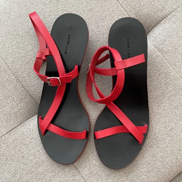 ANINE BING Remi strappy sandal in red - Picture 2 of 13